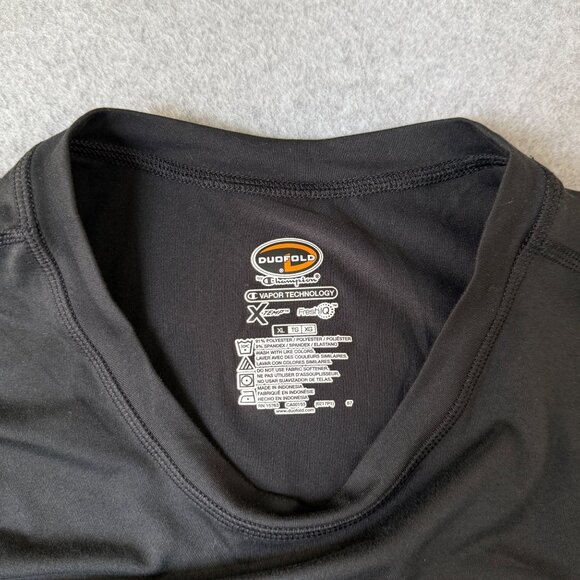 Champion Black Long Sleeve Crewneck Tee T-Shirt Baselayer Athletic Mens Size XL - Picture 2 of 9